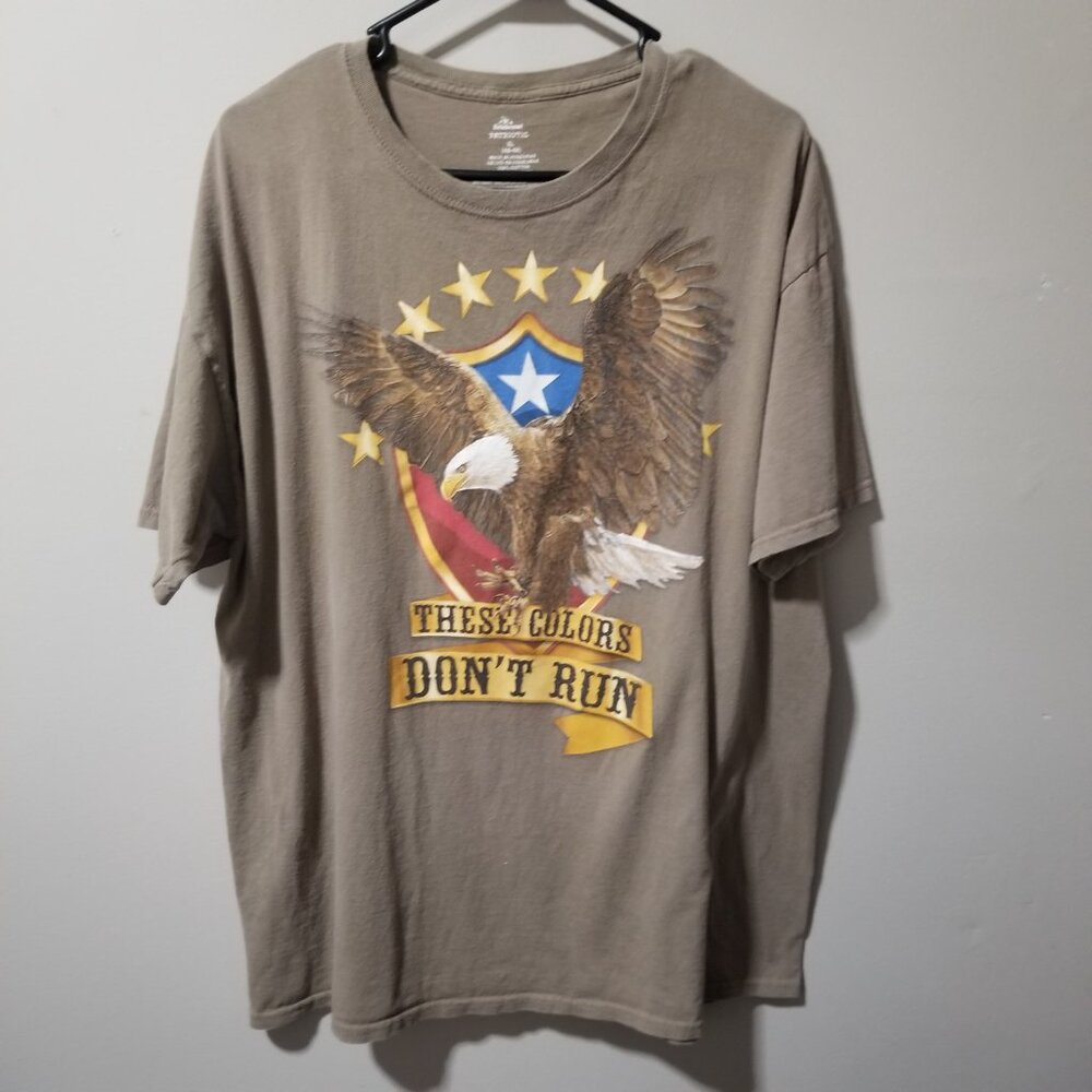 Celebrate Patriotic These Colors Don't Run Eagle T Shirt XL (46-48)